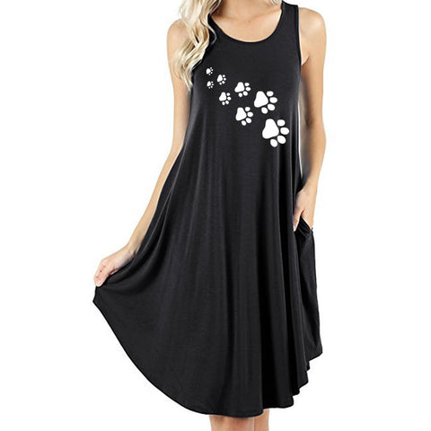 Hunde Pfote Sommer Kleid