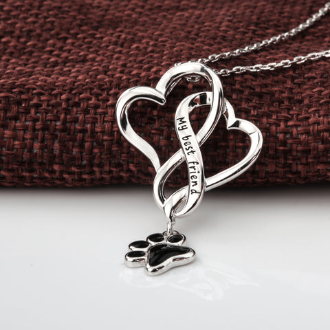 925 Sterling Silber Hundepfote Halskette