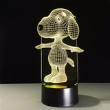 3D Hund Nachttischlampe