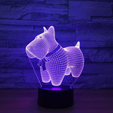 3D Hund Nachttischlampe