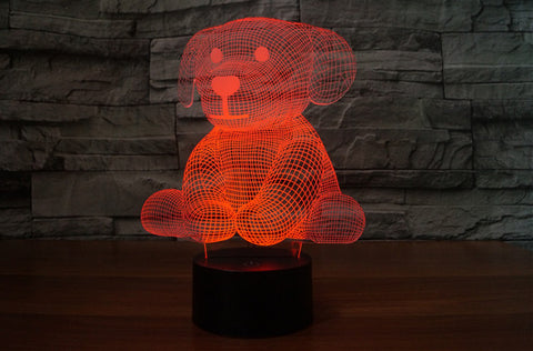 3D Hunde LED Lampe