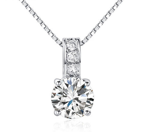 Zirkonia l'argent le collier