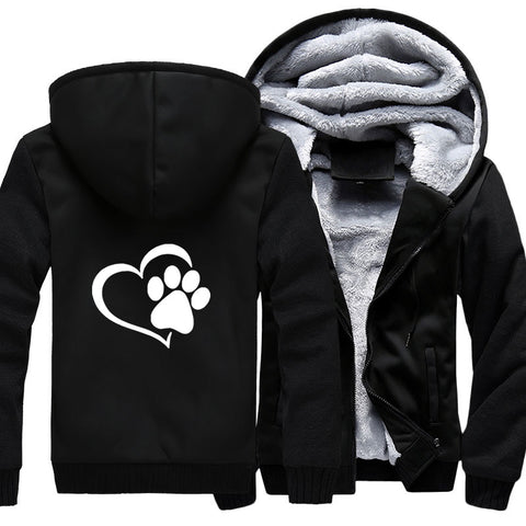 Katzen Pfote Herz Kapuzenpullover
