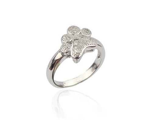 925 Sterling Silber Pfote Ring
