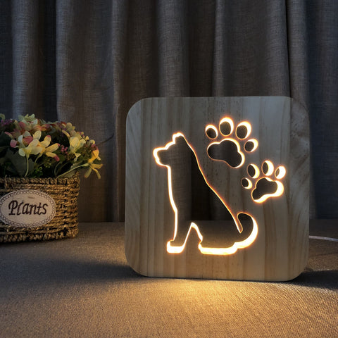 Hunde, Pfote & Knochen Nachttischlampe