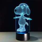 3D Hund Nachttischlampe
