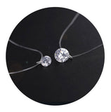 Collier zircon en argent sterling 925