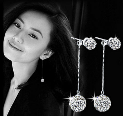 925 Silber Kristall Ohrringe