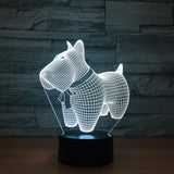 3D Hund Nachttischlampe
