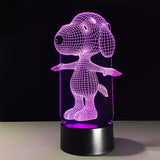 3D Hund Nachttischlampe