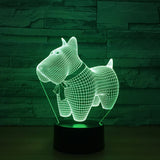 3D Hund Nachttischlampe