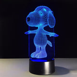 3D Hund Nachttischlampe