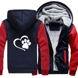 Katzen Pfote Herz Kapuzenpullover