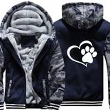 Katzen Pfote Herz Kapuzenpullover