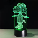 3D Hund Nachttischlampe