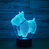 3D Hund Nachttischlampe