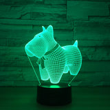 3D Hund Nachttischlampe