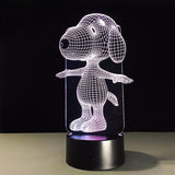 3D Hund Nachttischlampe
