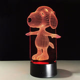 3D Hund Nachttischlampe