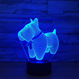 3D Hund Nachttischlampe