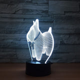 3D Hund Nachttischlampe