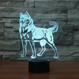 3D Husky LED Nachttischlampe