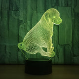 3D Labrador LED Nachttischlampe