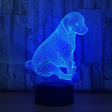 3D Labrador LED Nachttischlampe