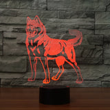 3D Husky LED Nachttischlampe