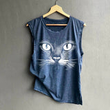 T-shirt sans manches chats