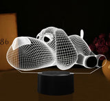 3D Hunde LED Lampe (7 Farben veränderbar)