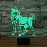 3D Husky LED Nachttischlampe