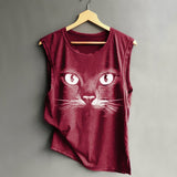 T-shirt sans manches chats