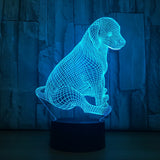 3D Labrador LED Nachttischlampe