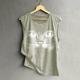 T-shirt sans manches chats