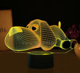 3D Hunde LED Lampe (7 Farben veränderbar)
