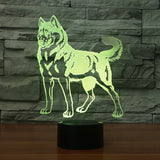 3D Husky LED Nachttischlampe