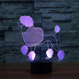 3D Pudel LED Nachttischlampe