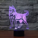 3D Husky LED Nachttischlampe