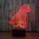 3D Labrador LED Nachttischlampe