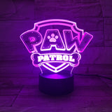 3D Hunde Pfote LED Nachttischlampe