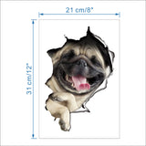 3D Hunde WC Aufkleber