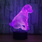3D Labrador LED Nachttischlampe