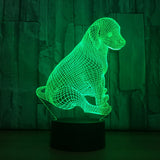 3D Labrador LED Nachttischlampe