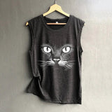 T-shirt sans manches chats