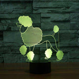 3D Pudel LED Nachttischlampe