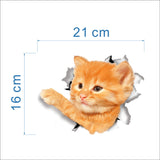 3D Katzen Aufkleber