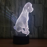 3D Labrador LED Nachttischlampe