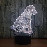 3D Labrador LED Nachttischlampe