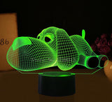 3D Hunde LED Lampe (7 Farben veränderbar)